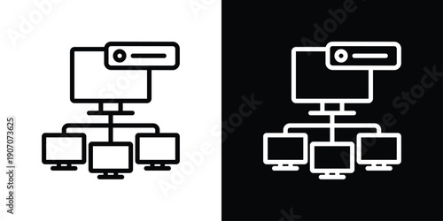 Segmentation Icon Sheet Black And White