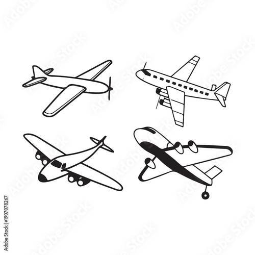 Vector illustration of airplane