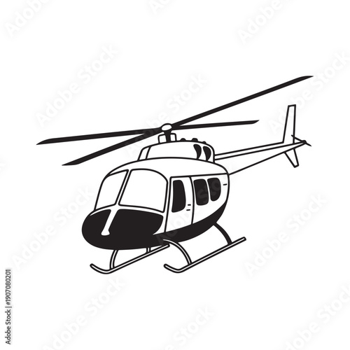 helicopter vector illustration
