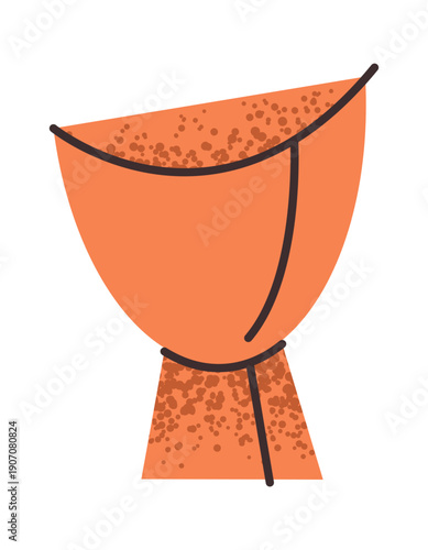 Handcrafted pottery bowl sticker design