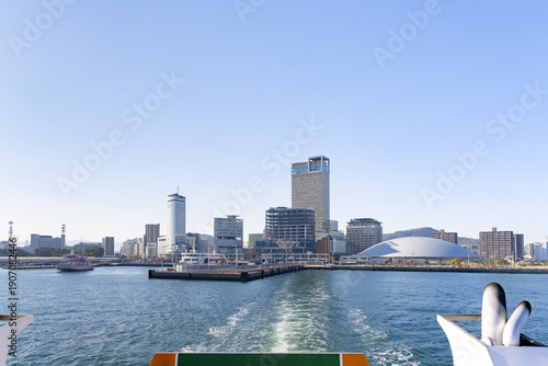 Fototapeta 小豆島フェリー船上から見た風景