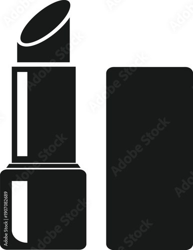 Lipstick and Cosmetic Icon Vector Design