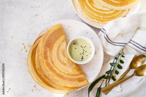 Homemade Multi grain Dosa |High protein mixed lentil crepes served with coconut chutney