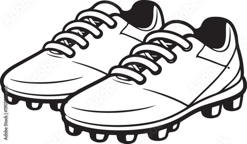 American Football Cleats Pair.eps