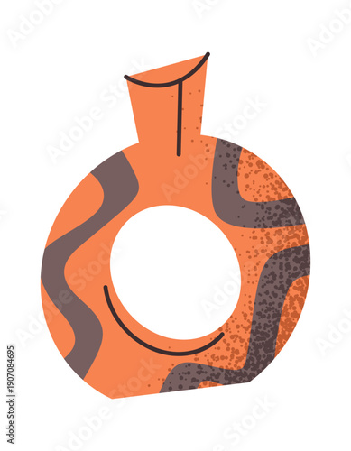 Pottery vase handmade product sticker