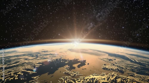 Stunning Tropical Sunrise Over Caribbean Ocean Beach 4K Video