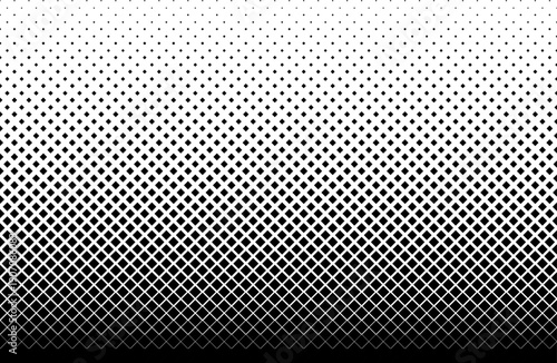 Abstract geometric halftone background featuring a seamless vertical gradient of black diamond shapes transitioning to white space
