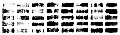 Grunge brush strokes, lines, ink smudges, hand-drawn scribble shapes. Handmade sketchy marks, acrylic stains, charcoal streaks. Paint textures, dry brush effect. Marker underline. Vector illustration