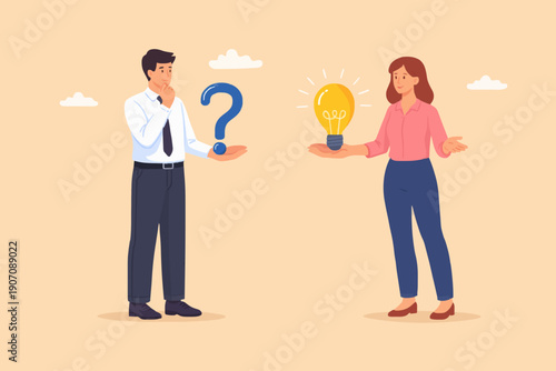 Wallpaper Mural People with question and idea Torontodigital.ca