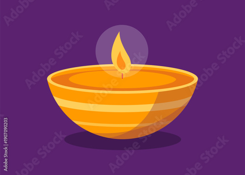 Traditional Indian Diya Lamp for Festive Celebrations