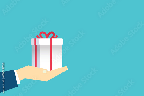 Hand holding or offering gift or present