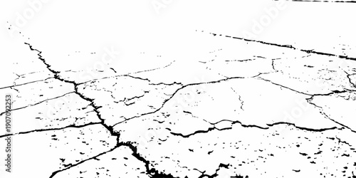 Black and white dirty grunge texture of cracked paint on asphalt and abstract effect old concrete faded wall dry surface patterns background.
