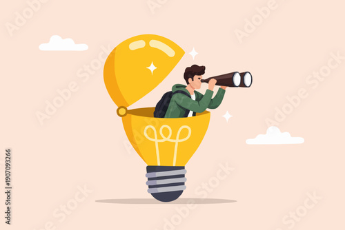 Bright Idea With Young Man