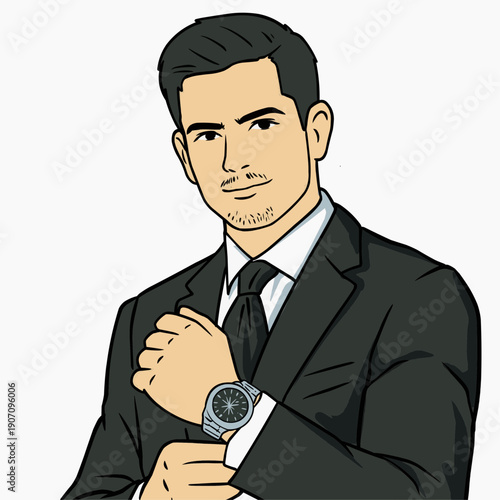 businessman hand drwan illustration