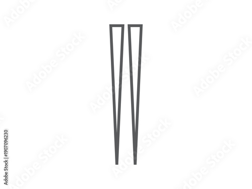 箸のアイコンのイラスト