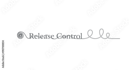 Vector release control button icon with scribble effect, for interface or UI design, isolated on transparent background, png