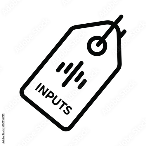 Price tag icon with inputs text