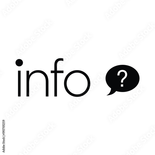 Info with Question Mark in Speech Bubble