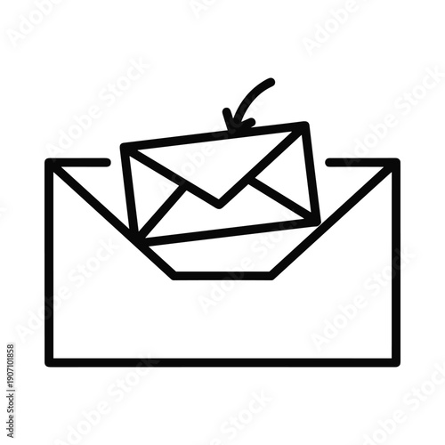 Envelope with letter icon