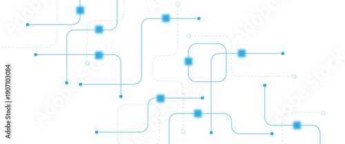 Abstract futuristic technology background. Technology background with crossed lines and dots.