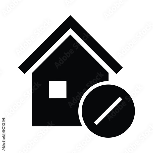 Home Prohibition Sign Icon