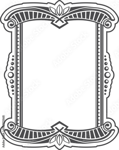 Ancient frame for picture gallery. Decorative baguette bordre