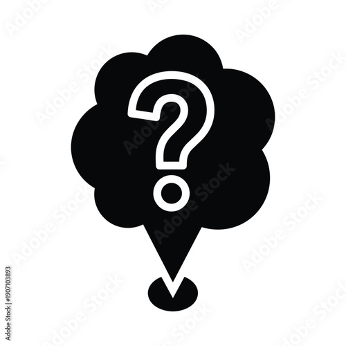 Question Mark Location Pin Symbol