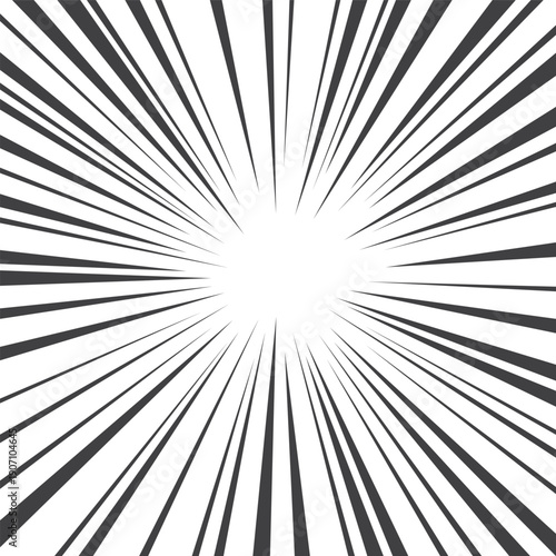 Burst lines. Radial motion or explosive comic effect