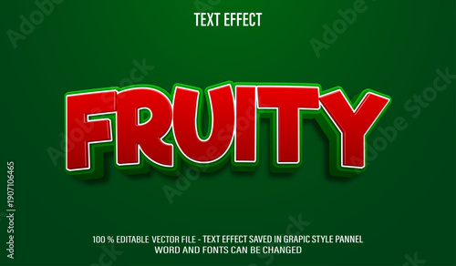 Fruity 3d editable text effect style