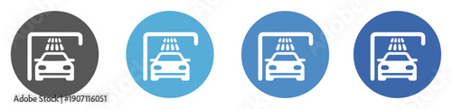 car wash service circle icon