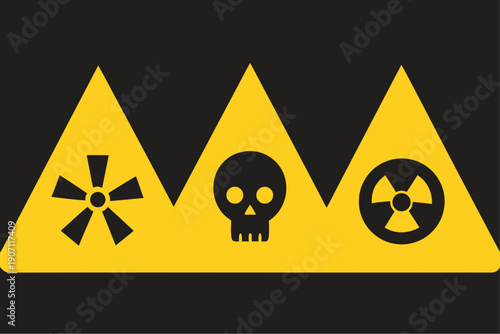 Warning signs for hazardous materials