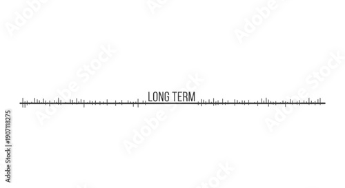 Vector long term timeline ruler, measurement scale with ticks and text, for infographic or presentation, Isolated on transparent background, png