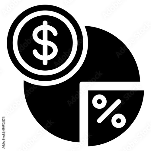 Dividend Income  Icon Element For Design
