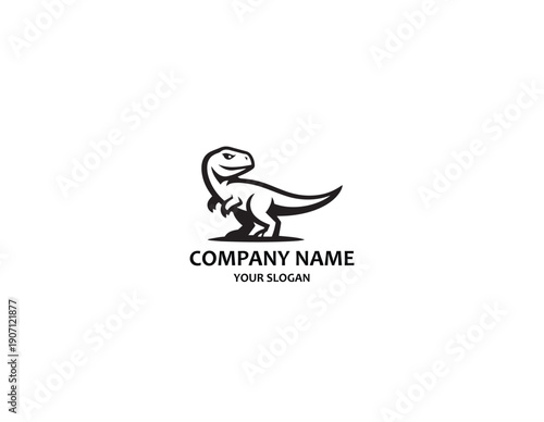 Modern geometric dinosaur logo design