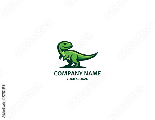Modern geometric dinosaur logo design