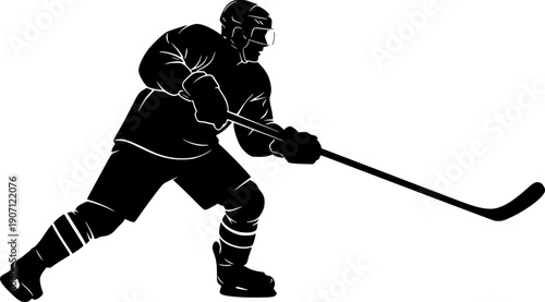 hockey player silhouette vector