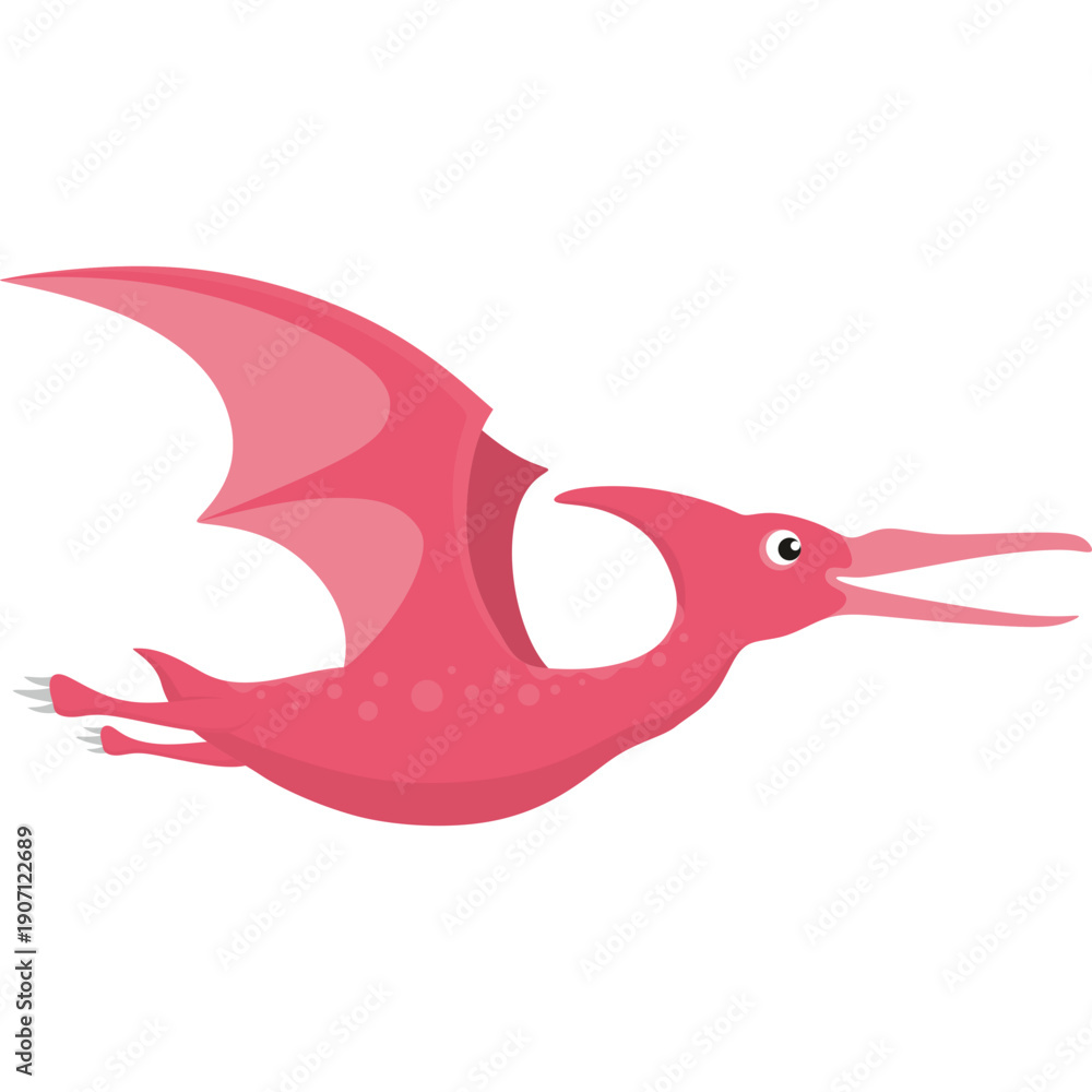 Fototapeta premium Pterodactyl Dinosaur Vector Illustration