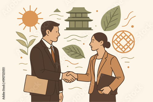 Cultural Norms Influencing Professional Business Etiquette illustration