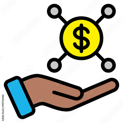 Revenue Stream  Icon Element For Design
