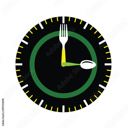 Intermittent Fasting and Meal Timing Icons – Professional Minimalist Vector Set for Health and Diet Apps
