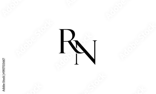 RN initial letters logo or RN monogram