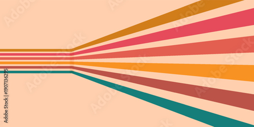 Abstract background of rainbow groovy Wavy Line design in  design with Vector pattern ready.