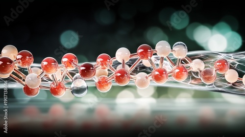 conceptual depiction of a nanoscale energy transfer, with electrons
