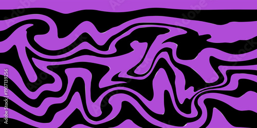 Abstract background with a cute purple and black beige wavy stripe pattern. Seamless wavy line pattern