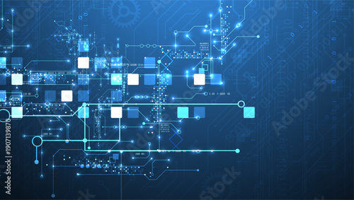 Abstract background on technological and scientific topics. Vector format.