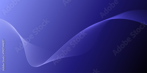 Abstract blue wave technology background.