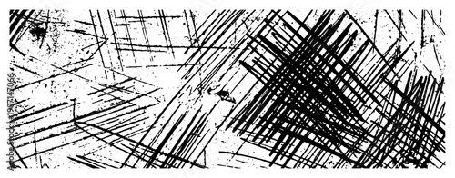 Abstract chaotic scribble and messy cross hatching grunge texture background