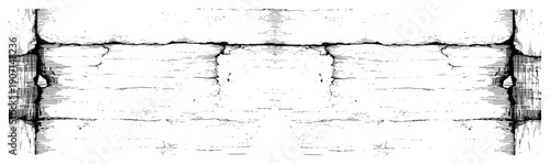 Horizontal cracked stone wall texture with deep fissures and distressed grunge details for architectural backgrounds