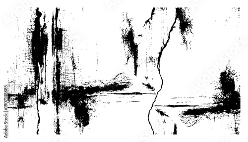 Abstract urban grunge texture with cracks scratches and distressed ink elements