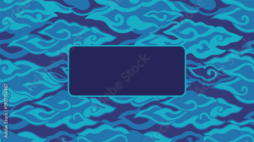 Indonesian Batik Megamendung Pattern Modern Vector Background